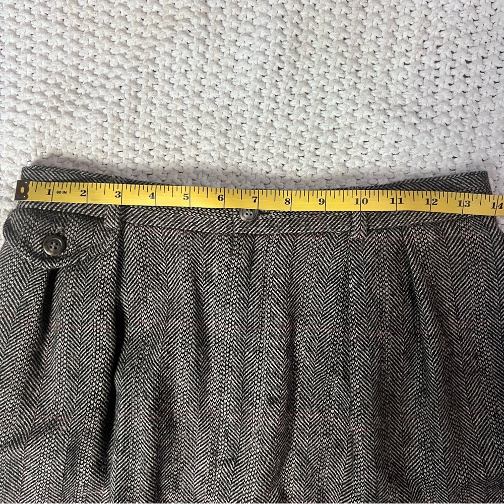 Ralph Lauren Vintage Made in USA Brown Tweed Midi Skirt With Pockets - Picture 4 of 9